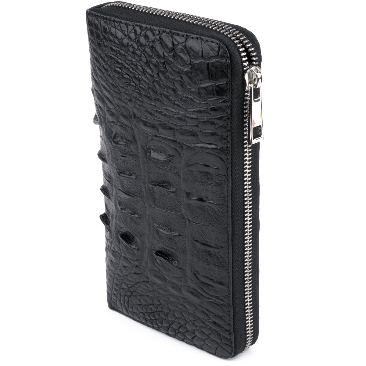 

Мужской кожаный кошелек CROCODILE LEATHER 20,5х11 см Черный 000155051