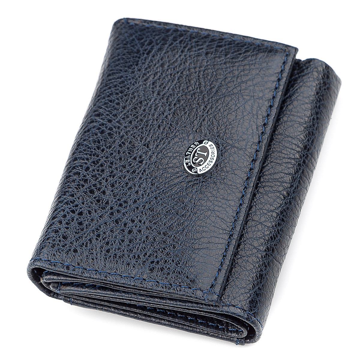

Женский кожаный кошелек ST Leather 7,5х9,5х2,5 см Синий 000155525