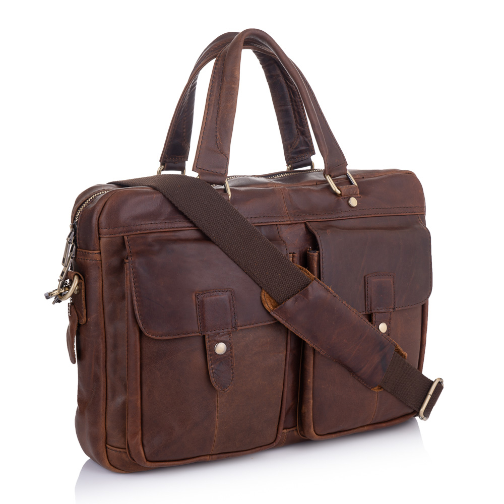 

Мужской кожаный портфель Buffalo Bags 39х29,5х7 см Коричневый 000153234