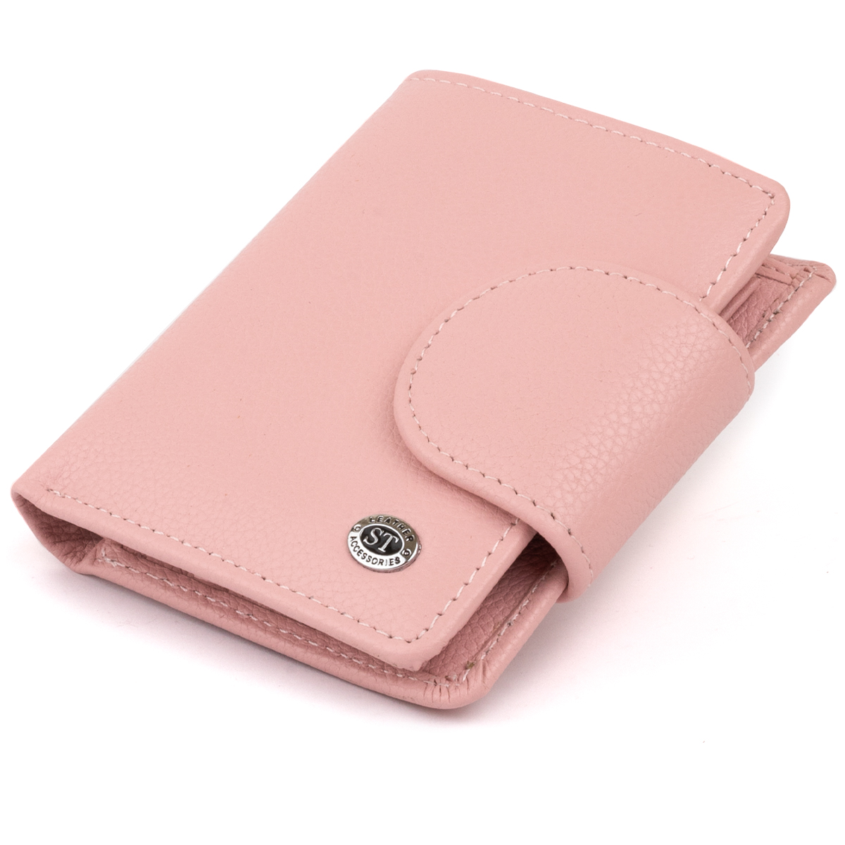 

Женский кожаный кошелек ST Leather 11,3х9,8х2 см Розовый 000155016