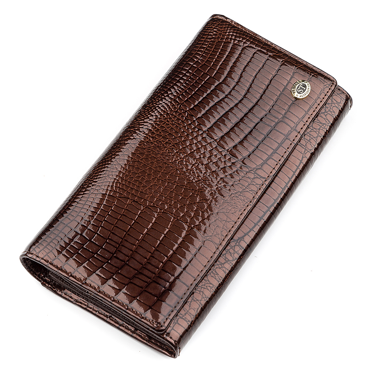 

Женский кожаный кошелек ST Leather 18,5х9,5х3 см Коричневый 000155340