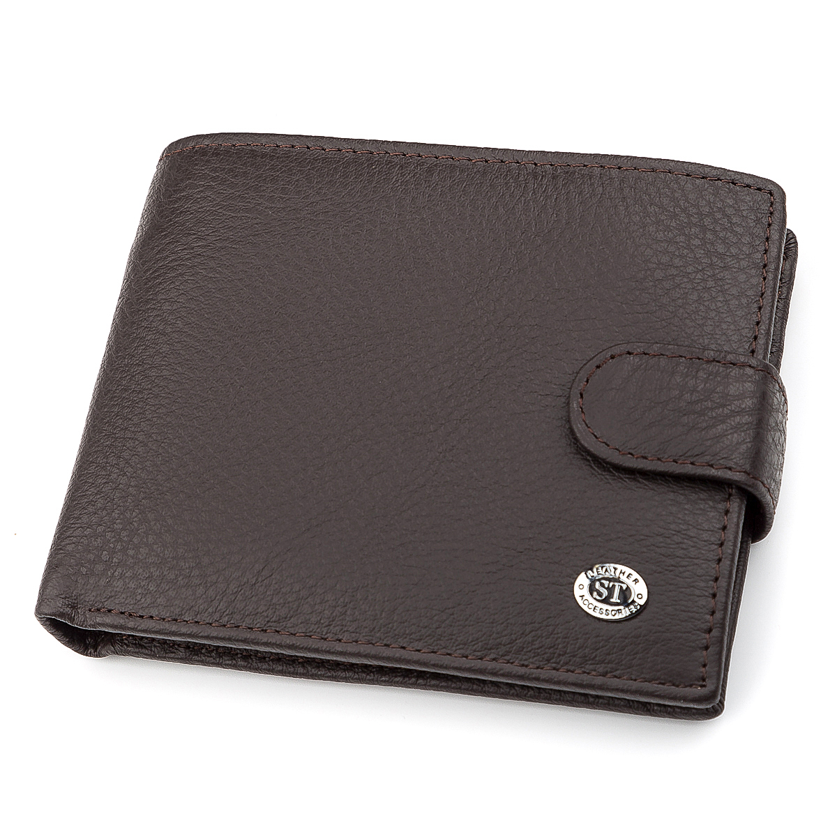 

Мужской кожаный кошелек ST Leather 12,5х10х3 см Коричневый 000154902