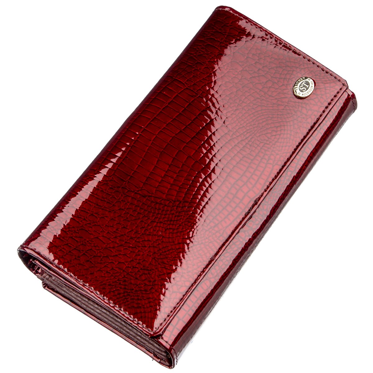 

Женский кожаный кошелек-визитница ST Leather 17х9 см Бордовый 000155027