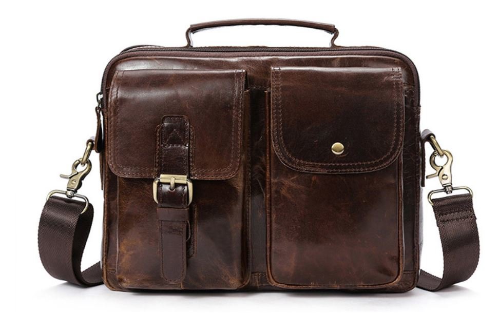 

Мужская кожаная сумка Vintage 30х22,5х7 см Коричневый 000154307