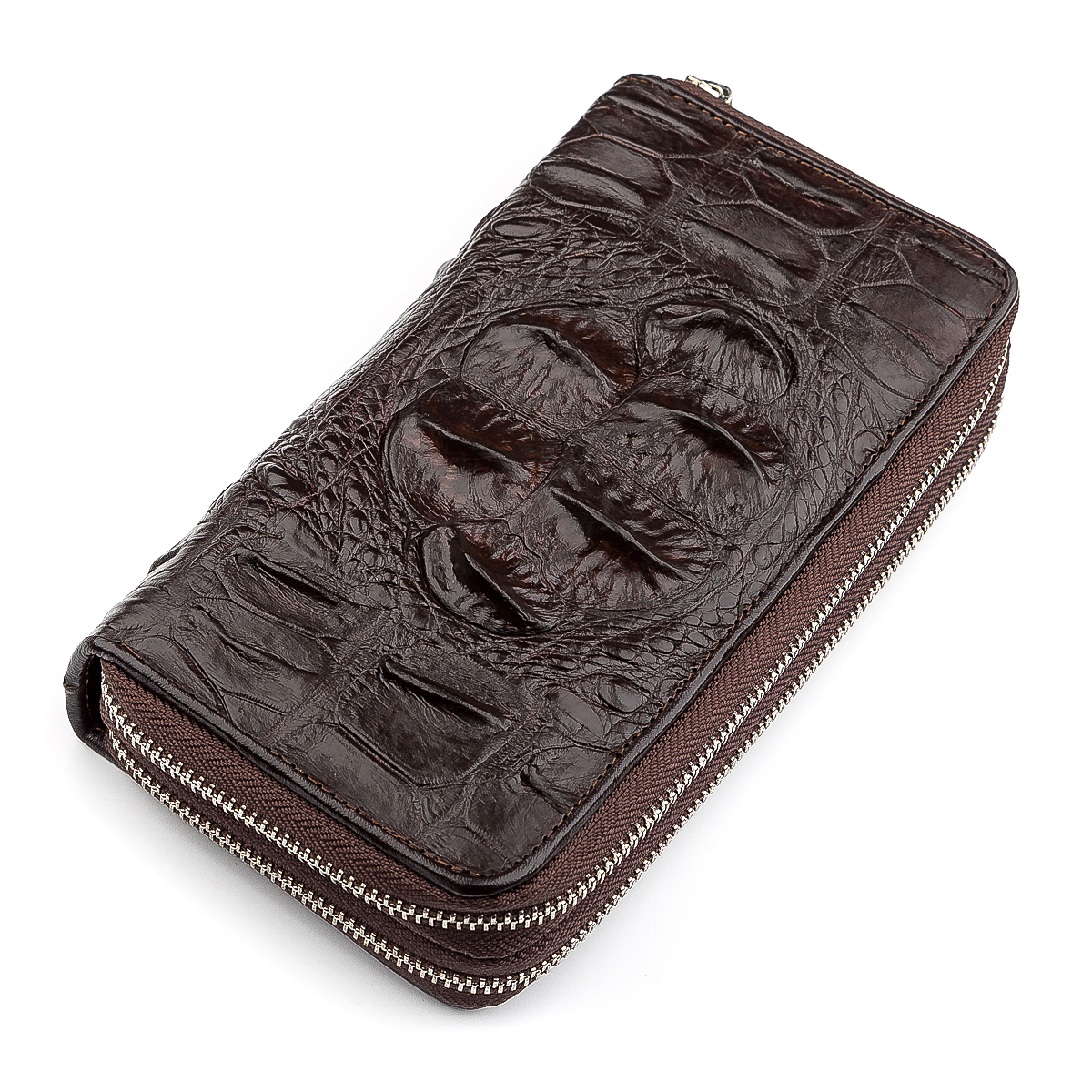 

Мужской кожаный кошелек CROCODILE LEATHER 20х10,5х4,5 см Коричневый 000155634