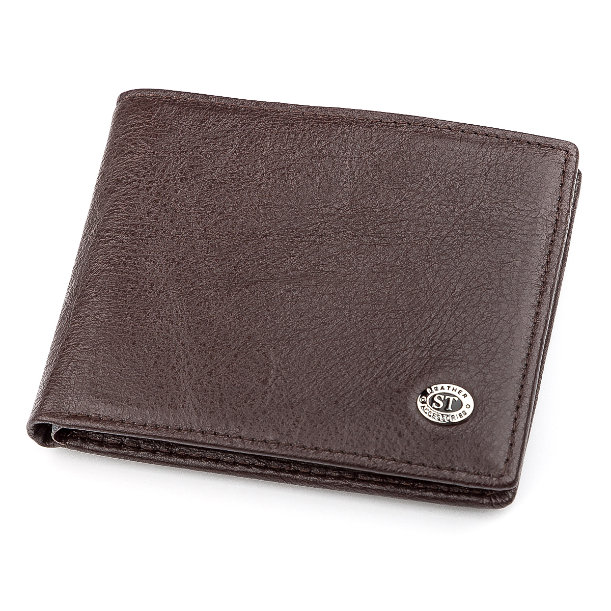 

Мужской кожаный кошелек ST Leather 11,5х9,5х2 см Коричневый 000154908