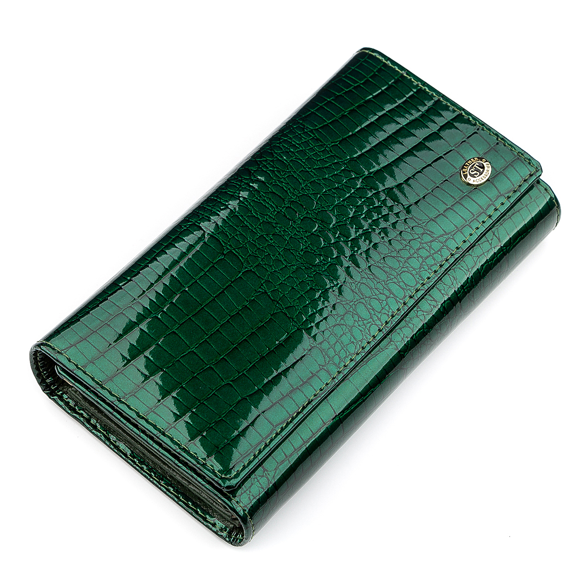 

Женский кожаный кошелек ST Leather 18,5х9,5х3 см Зеленый 000155336