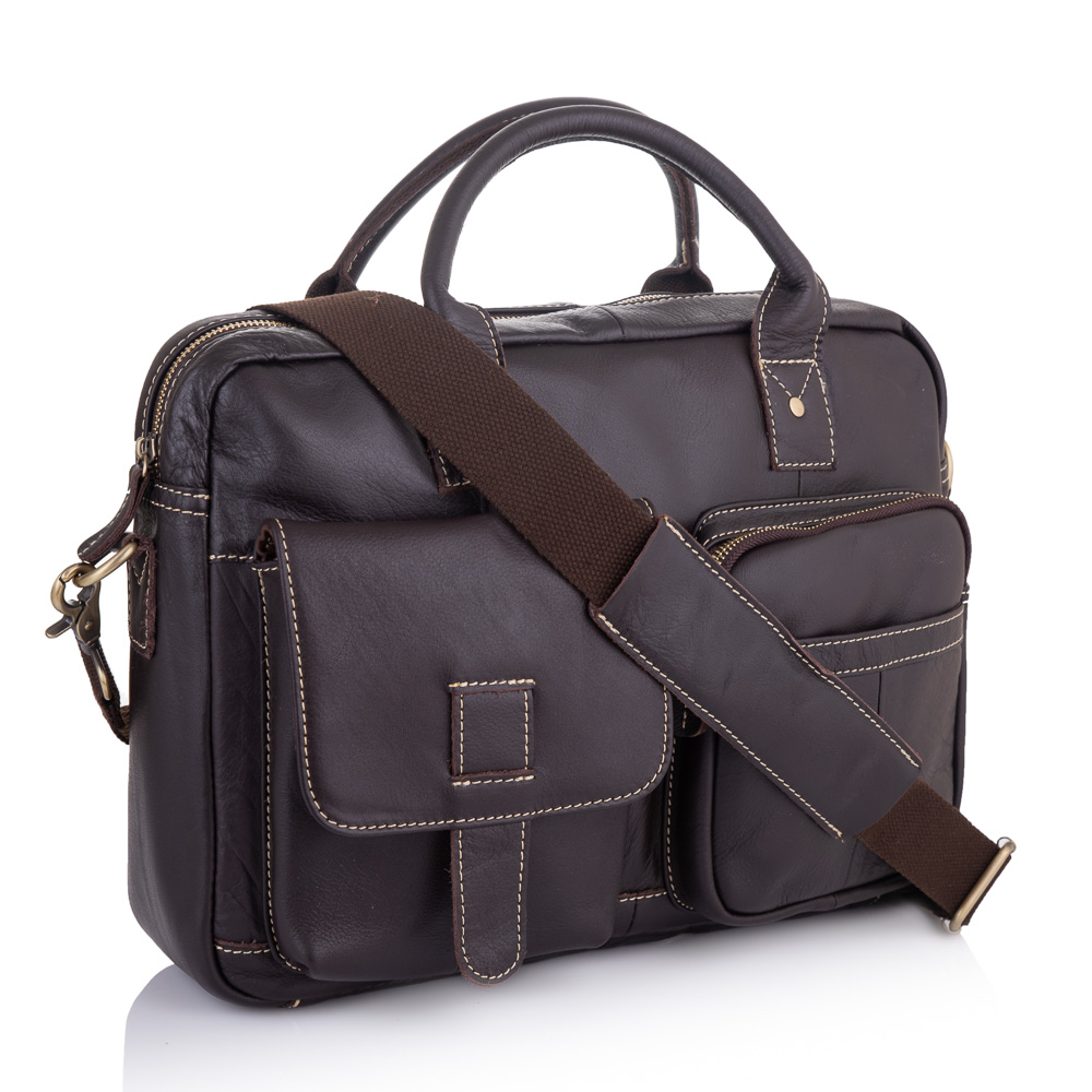 

Мужской кожаный портфель Buffalo Bags 37х26х8 см Коричневый 000153232