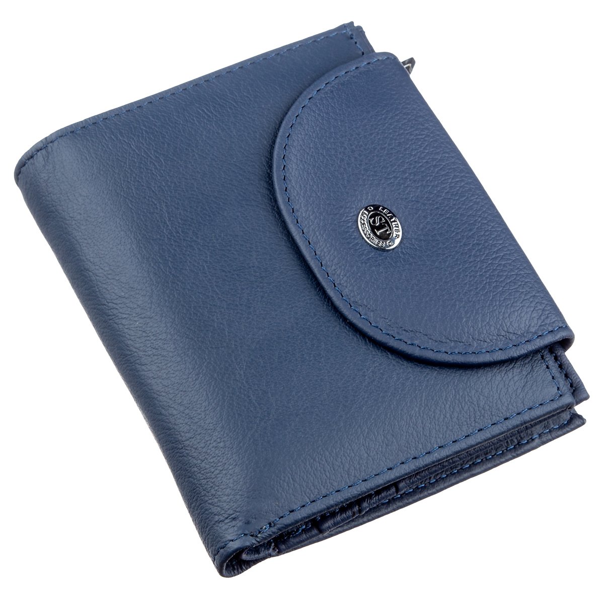 

Женский кожаный кошелек ST Leather 9,5х11 см Синий 000154849