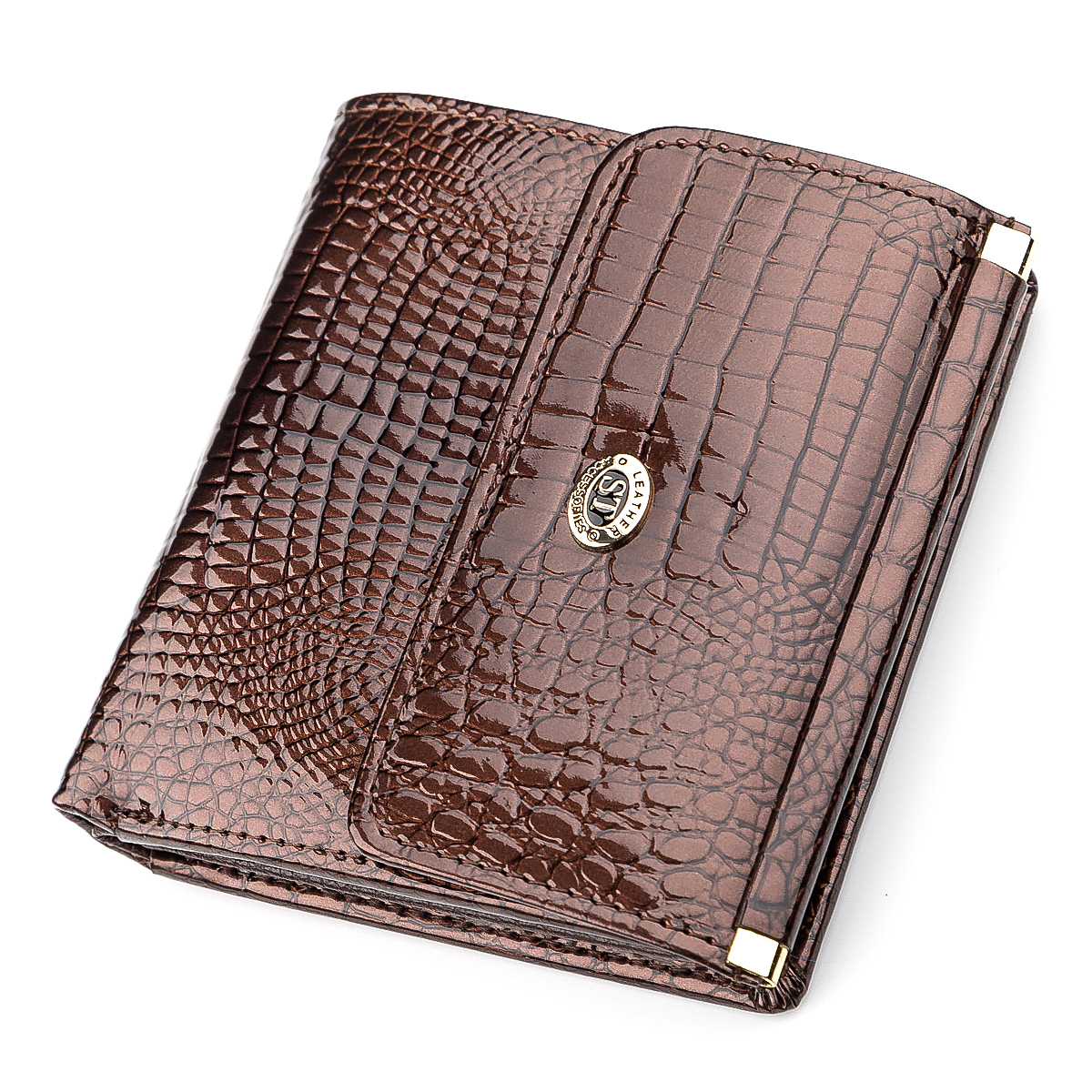 

Женский кожаный кошелек ST Leather 10,5х10х2,5 см Коричневый 000155384