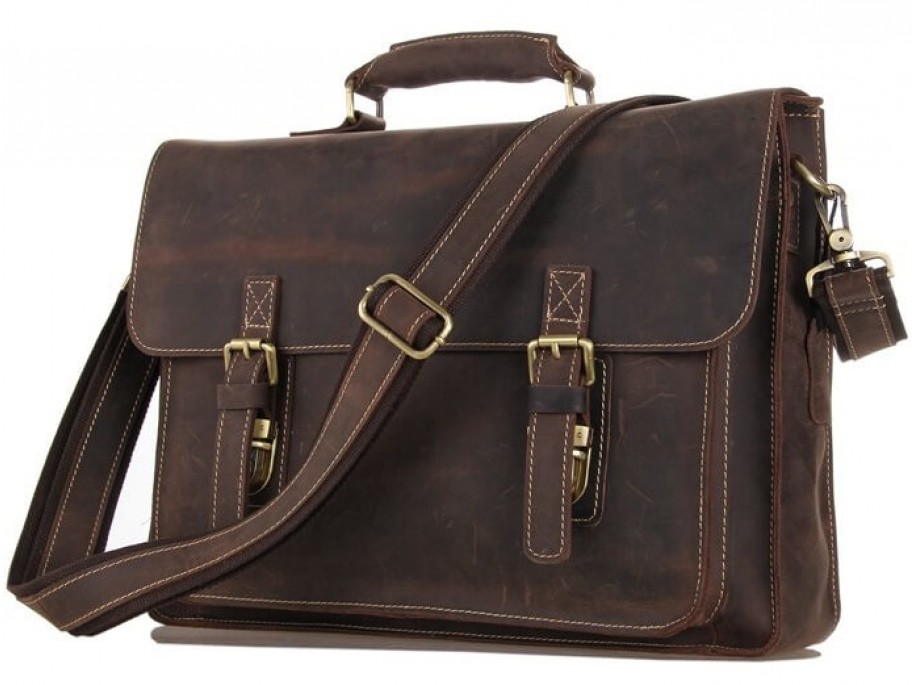 

Мужской кожаный портфель TIDING BAG 40х29х9 см Коричневый 000153280