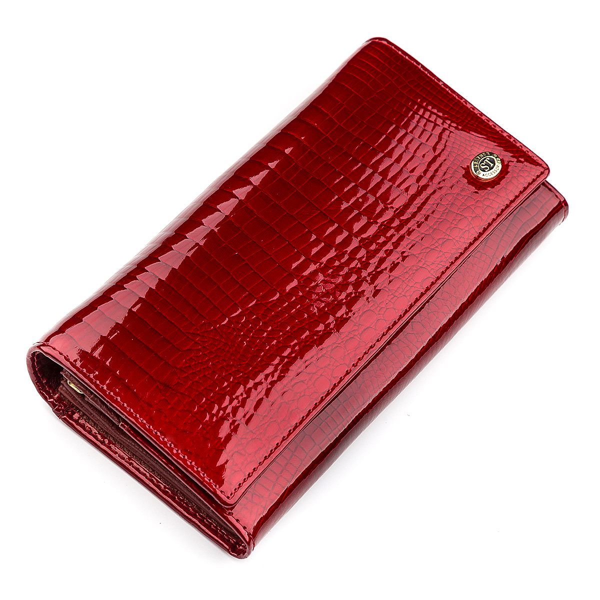 

Женский кожаный кошелек ST Leather 18,5х9,5х3 см Красный 000155341