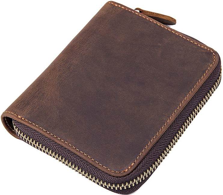 

Мужской кожаный кошелек Vintage 9,5х11 см Коричневый 000154774