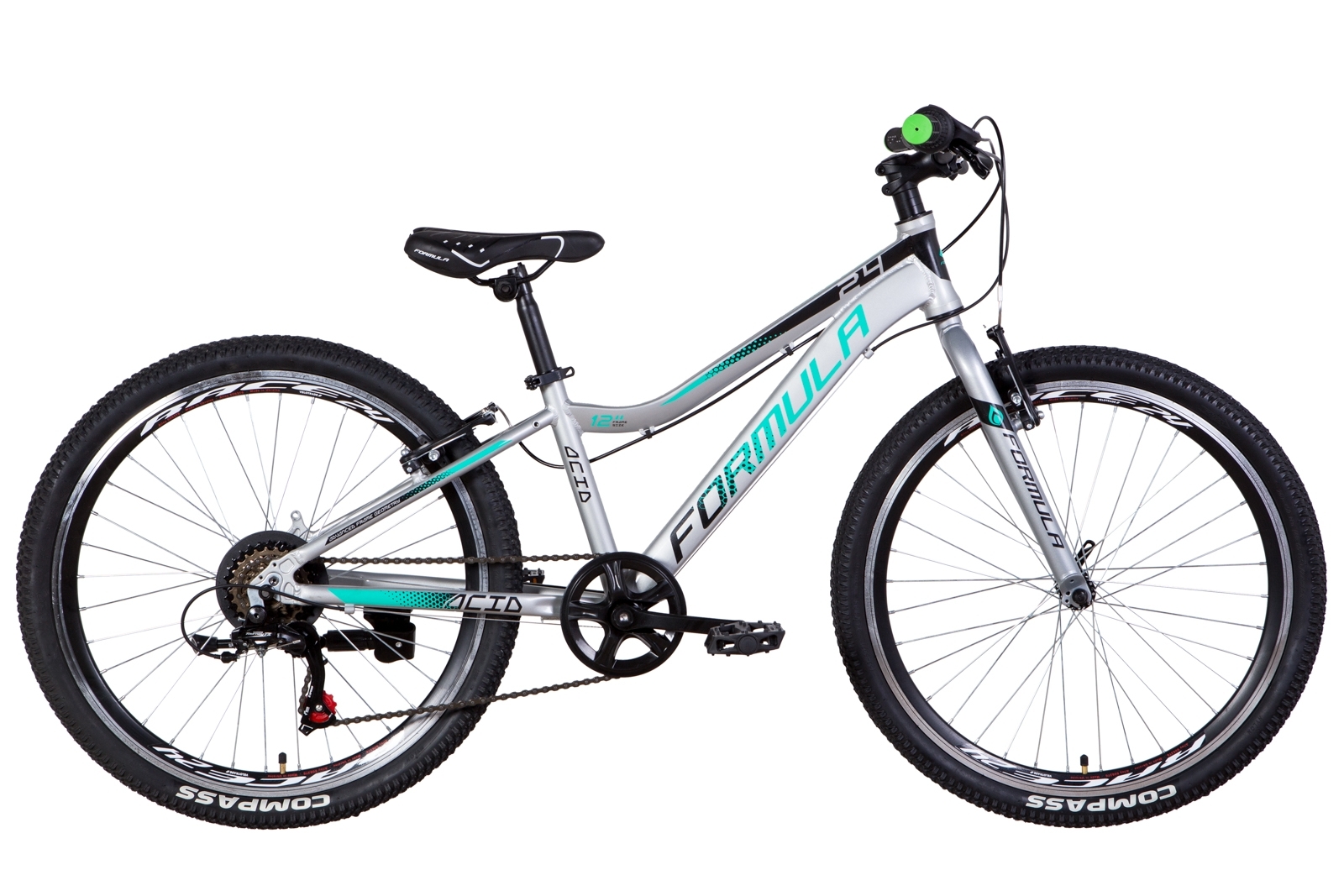 

Велосипед 24" Formula ACID 1.0 Vbr 2021 (черно-зеленый с серым) Formula OPS-FR-24-287