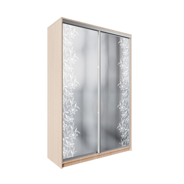 

Шкаф-купе ДЕКОР SM02 Р0217 Зеркало 240 x 200 x 60 см двухдверный Дуб молочный