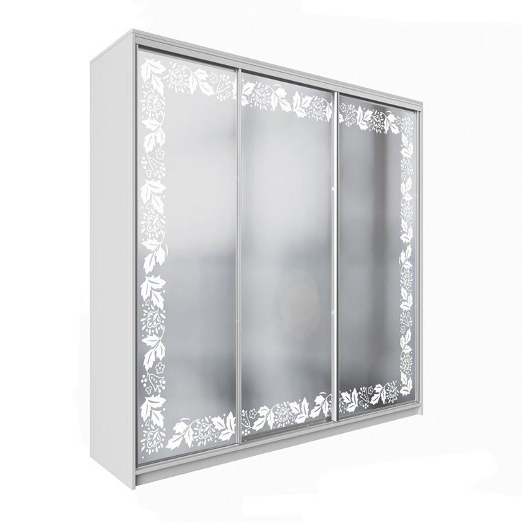 

Шкаф-купе ДЕКОР SM03 Р521 Зеркало 240 x 220 x 60 см трехдверный Аляска