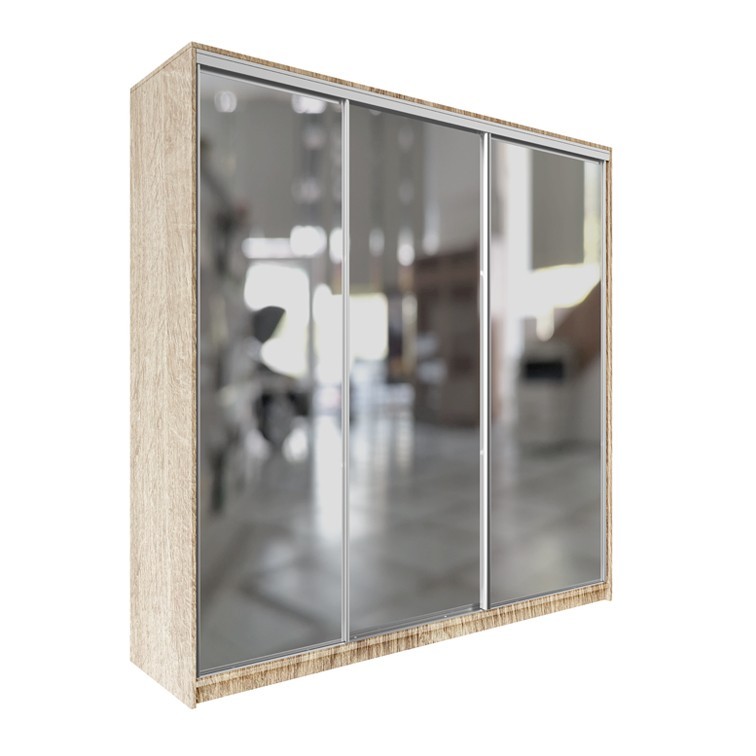 

Шкаф-купе ДЕКОР SM03 Зеркало 240 x 220 x 60 см трехдверный Дуб сонома