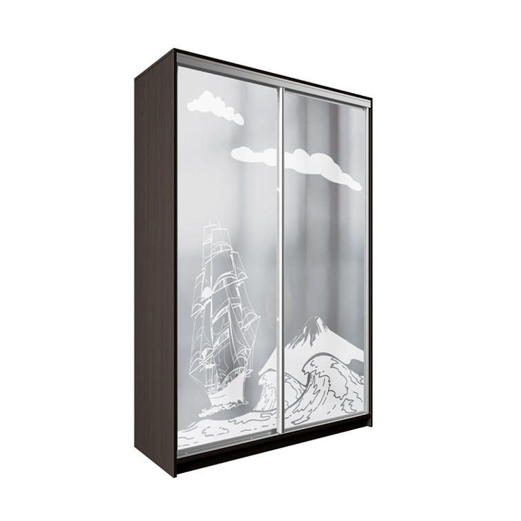 

Шкаф-купе ДЕКОР SM02 Р0219 Зеркало 240 x 200 x 60 см двухдверный Венге Магия