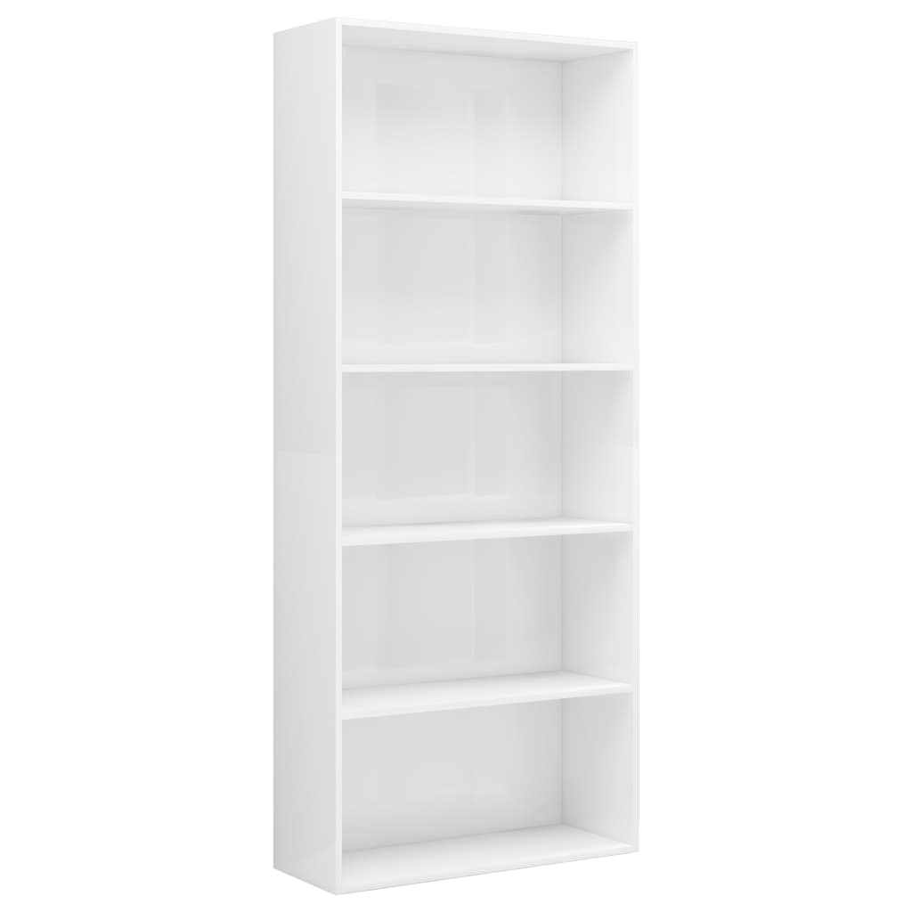 

Книжкова шафа Shumee глянцева 80x30x189 см біла 801032