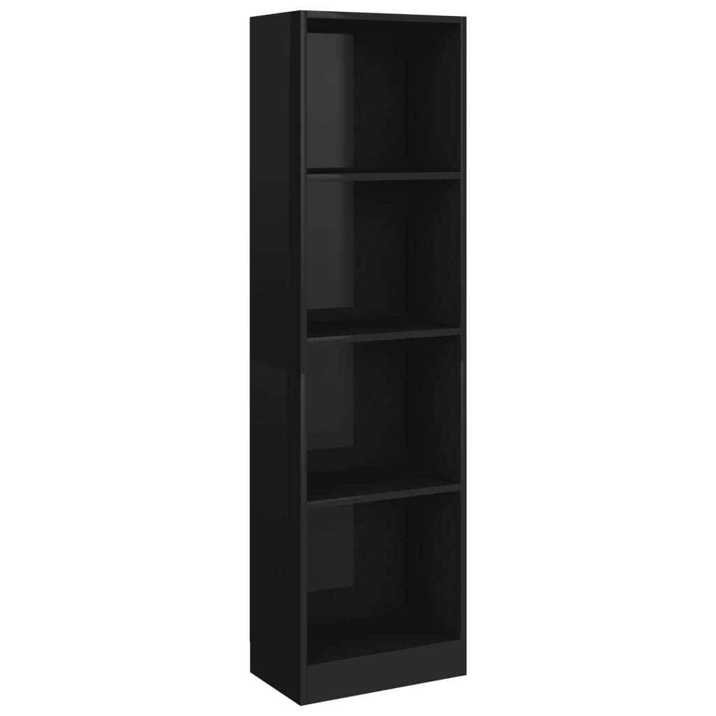 

Книжкова шафа Shumee глянцева 40x24x142 см чорна 800844