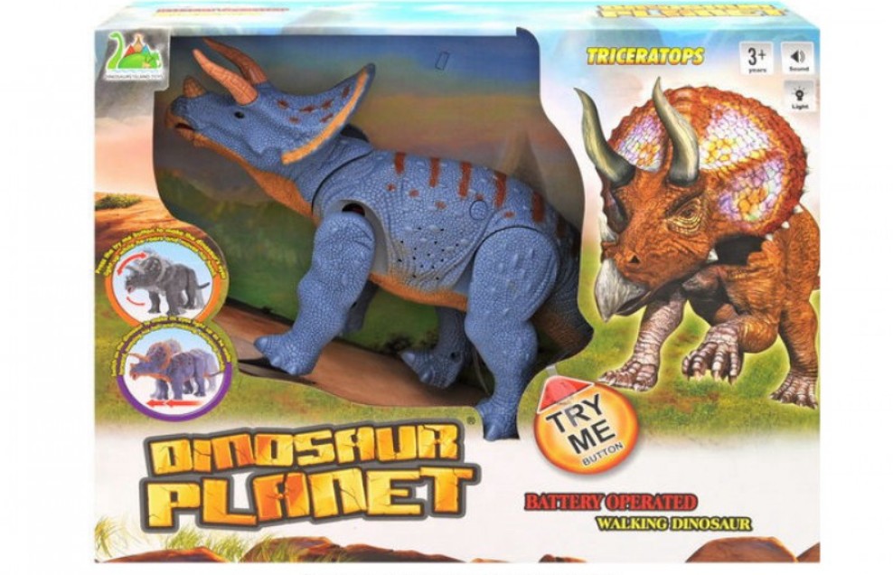 

Игрушка Динозавр, Dinosaurs Island Toys, музыкальный со светом синий