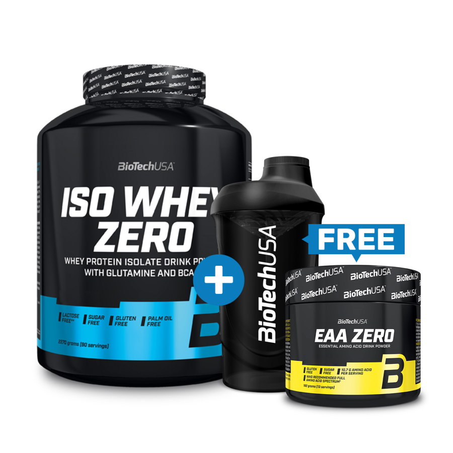 

Протеин BioTech Iso Whey Zero, 2.27 кг + EAA Zero, 182 г + Шейкер Wave, 600 мл, SALE Черный бисквит