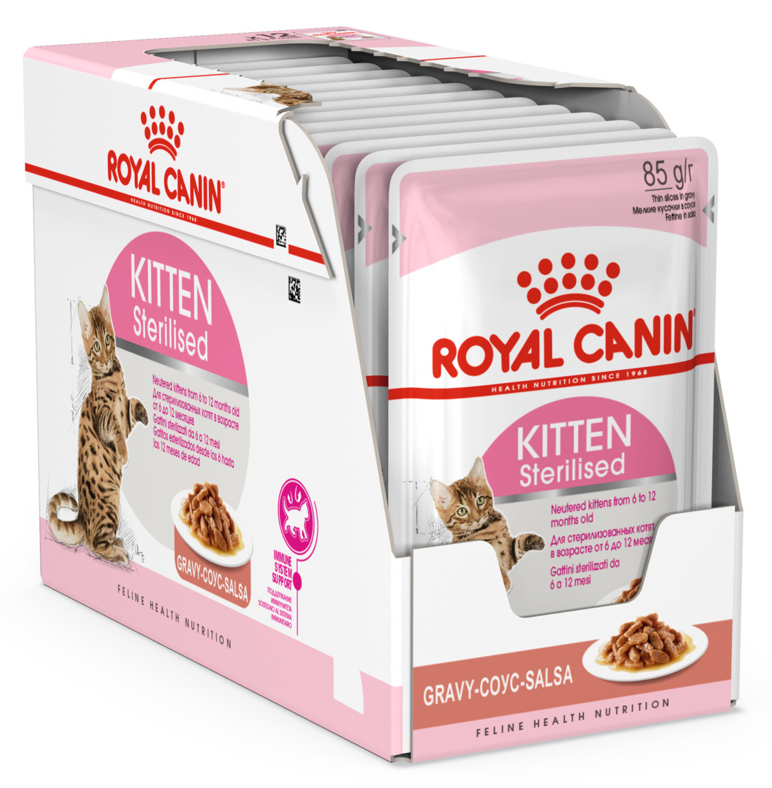 

Влажный корм для кастрированных и стерилизованных котят Royal Canin Kitten Sterilised блок 85 г*12 шт.