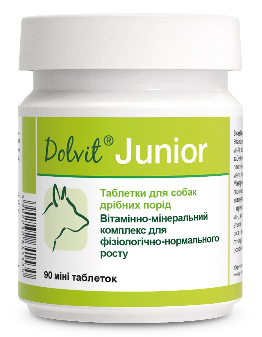 

Витаминно-минеральный комплекс для щенков мелких пород Dolvit Junior Mini 90 табл.