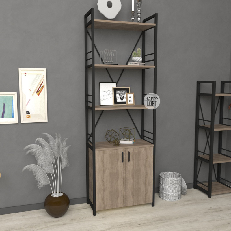 

Этажерка LoftMLT E105 180х60х28 ЛДСП Дуб Сонома Трюфель 16мм