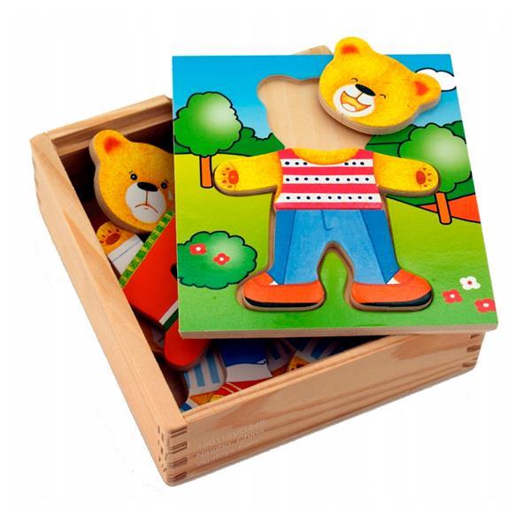 

Деревянный игровой набор Viga Toys Гардероб мишки (56401)