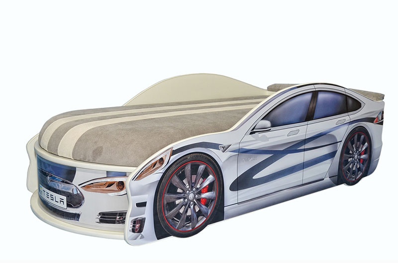 

Кровать машина Mebelkon Тесла М1 с подъемным механизмом 180х80 Белый