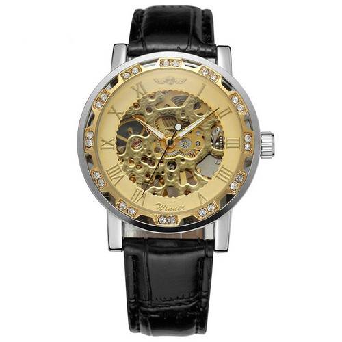 

Часы наручные Winner 8012 Diamonds Automatic Black-Silver-Gold