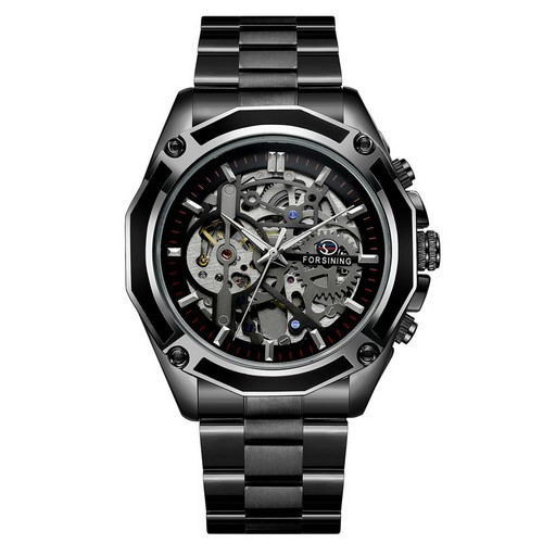 

Часы наручные Forsining 8130 Black-Silver