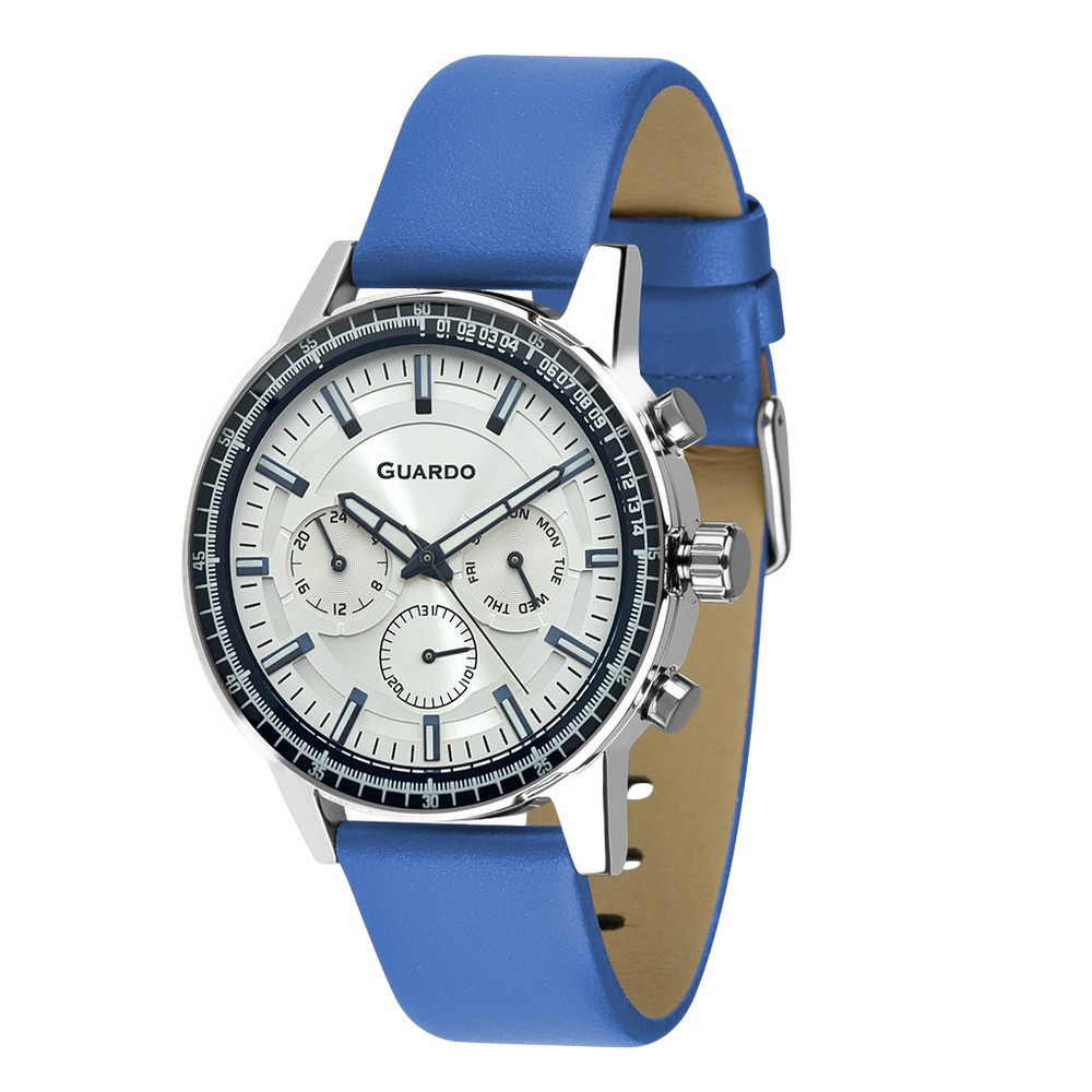 

Часы наручные Guardo 012287-3 Blue-Silver