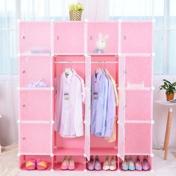 

Шкаф складной пластиковый Storage Cabinet MP-39-61 розовый (Sv-TV10024)