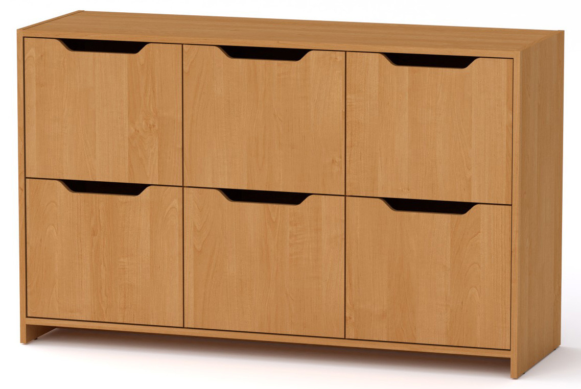 

Комод Компанит 6Д Ольха (130х42х80 см)