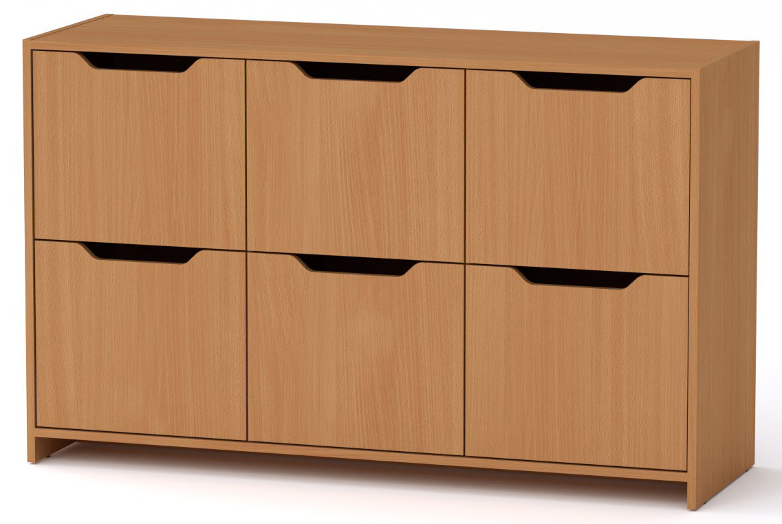 

Комод Компанит 6Д Бук (130х42х80 см)