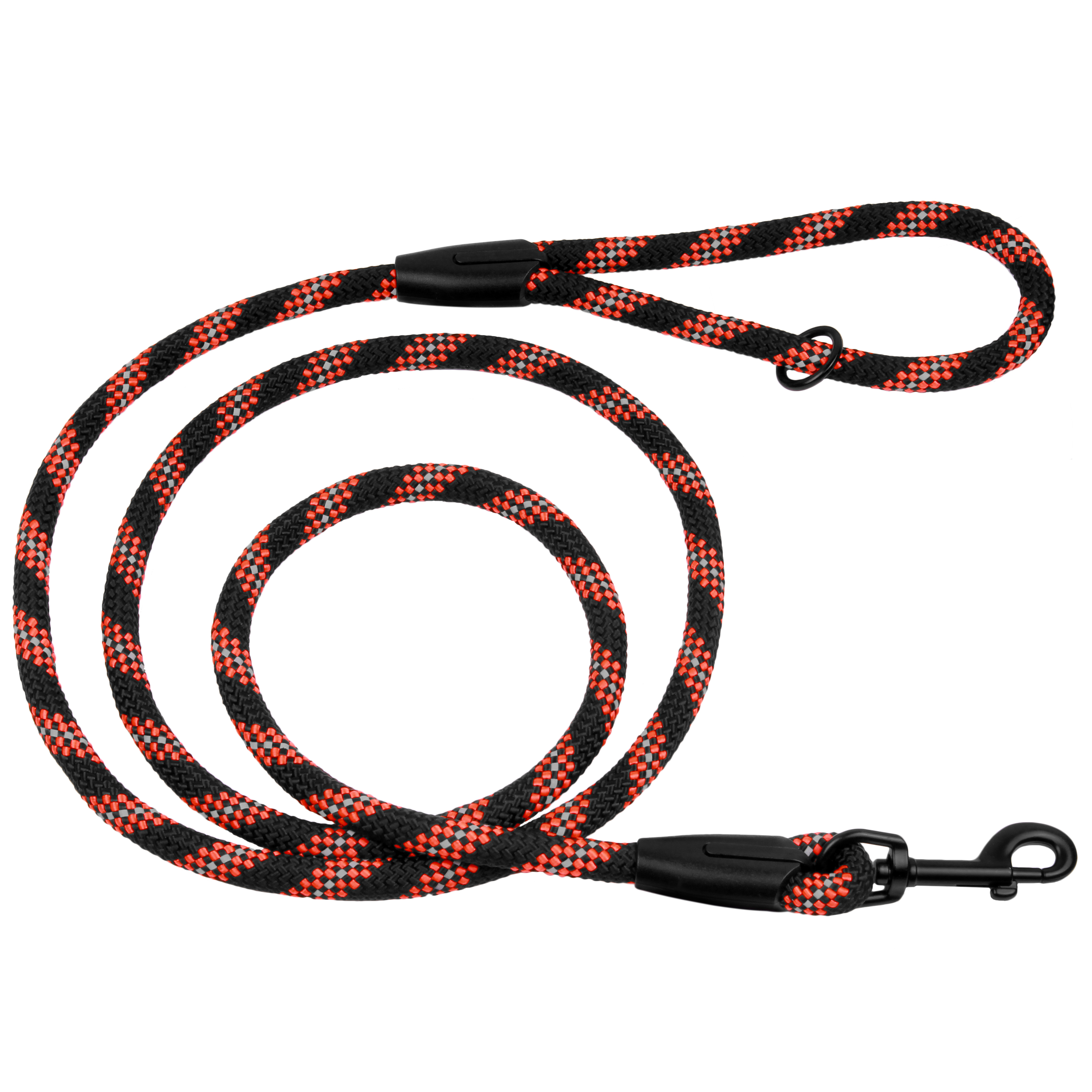 

Поводок для Собак Bronzedog Active из Альпинистского Шнура Светоотражающий Черно-Оранжевый 6 мм 183 см (56194)