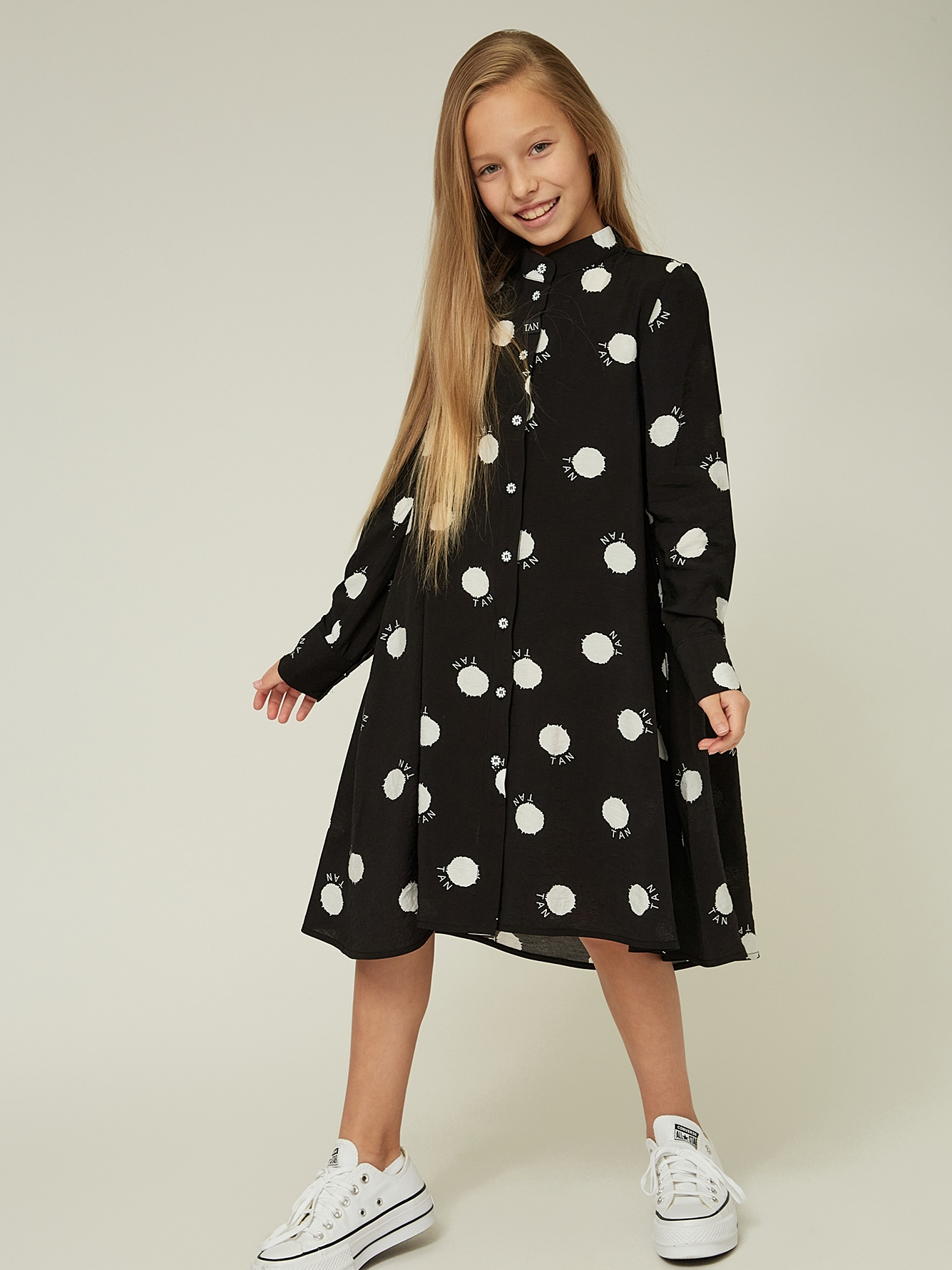 

Платье ANDRE TAN Kids K60004 128-134 см Черное-Белое (7771000174901)