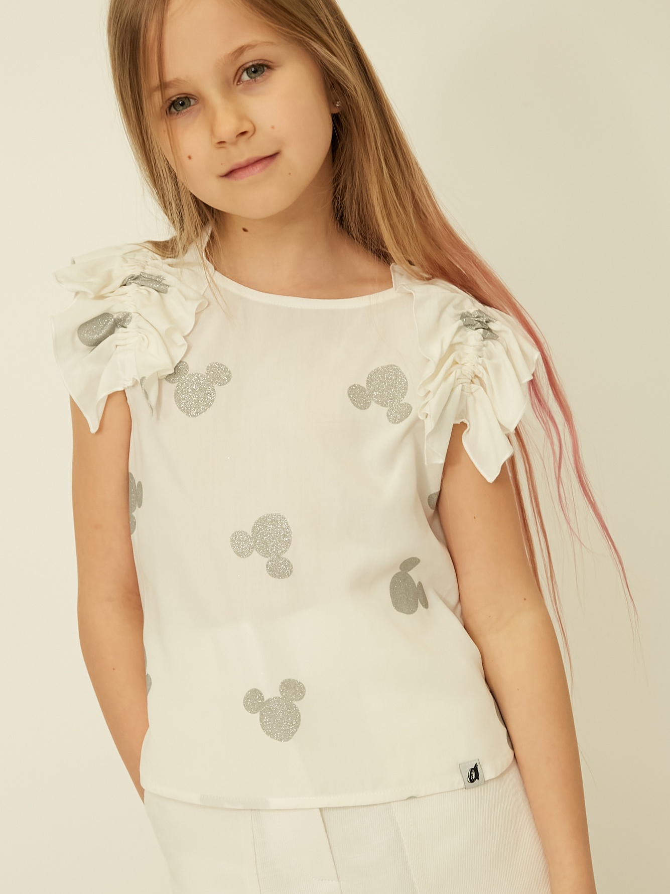 

Блузка ANDRE TAN Kids K60029 ШФ 128-134 см Бело-Серая