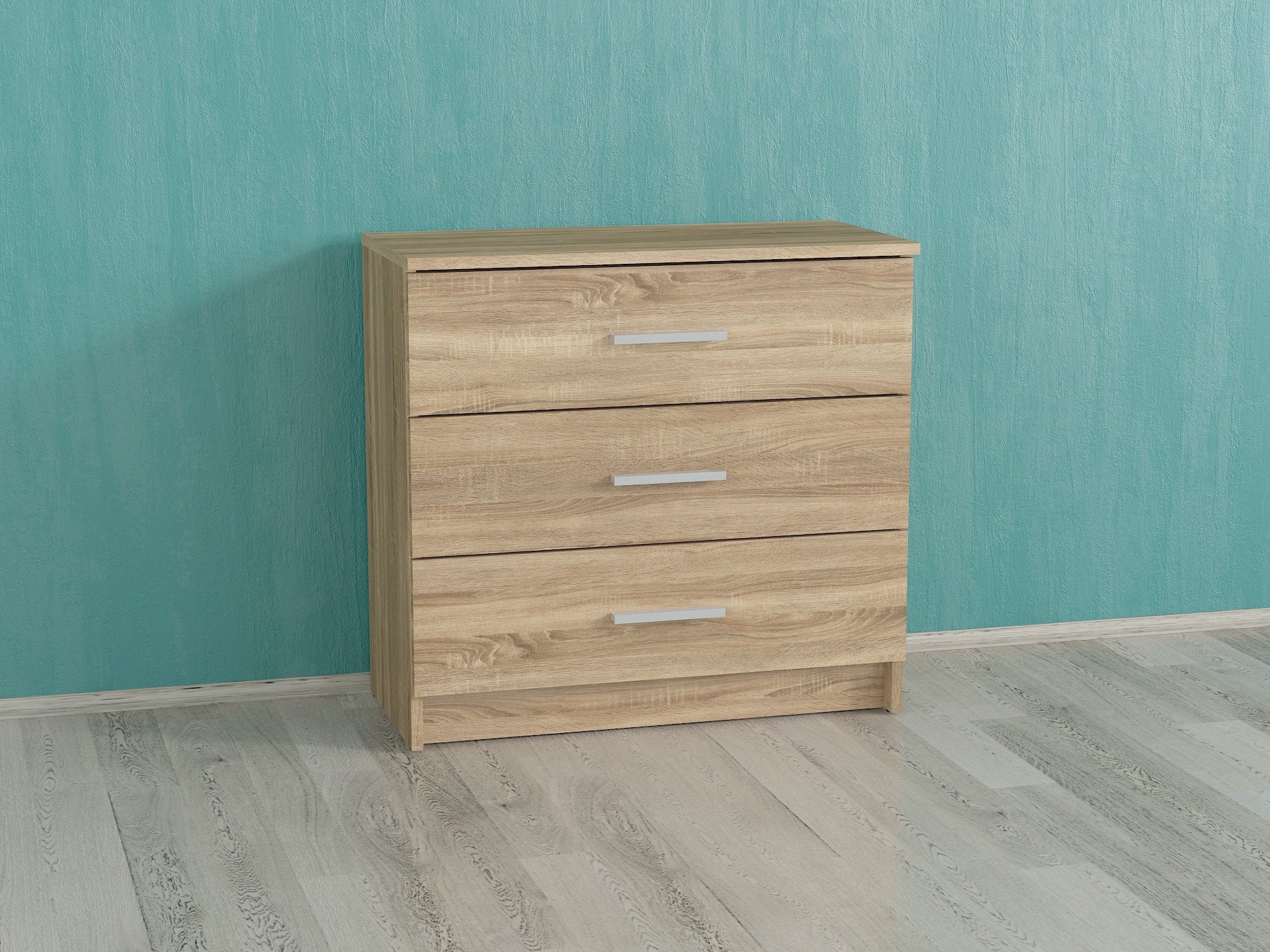 

Комод на 3 ящика Forte Milton 710x680x350 Дуб сонома