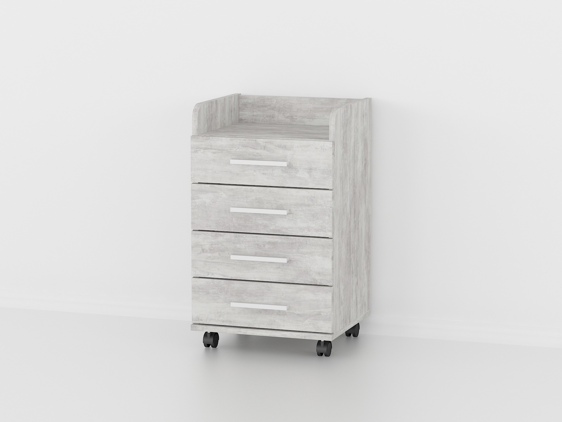 

Тумбочка на колесиках Forte Vilda 664x400x356 Бетон