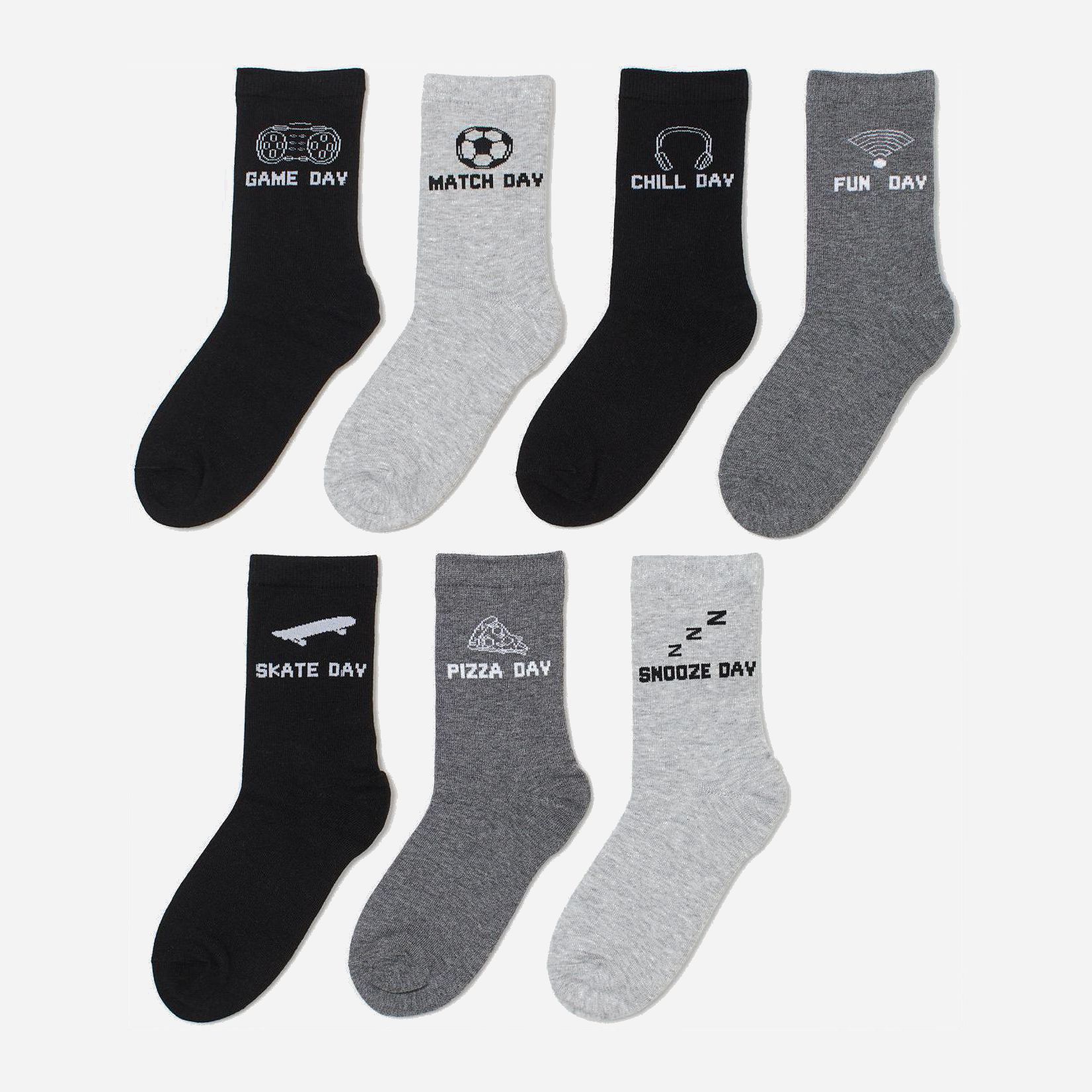 

Носки H&M 106-4880160 37-39 7 пар Черно-серые