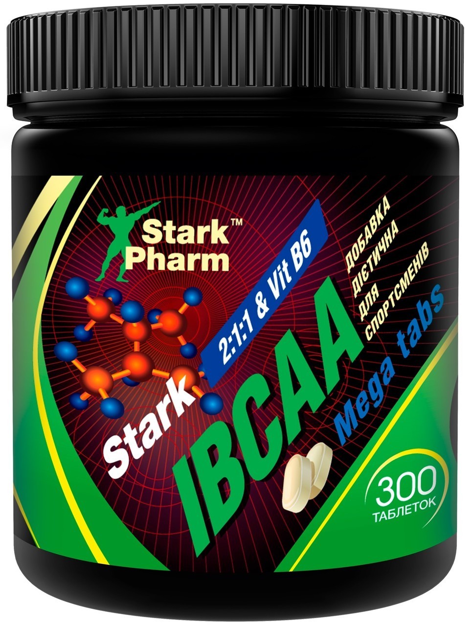 

Аминокислота Stark Pharm IBCAA 2:1:1 & Vit B6 300 таблеток