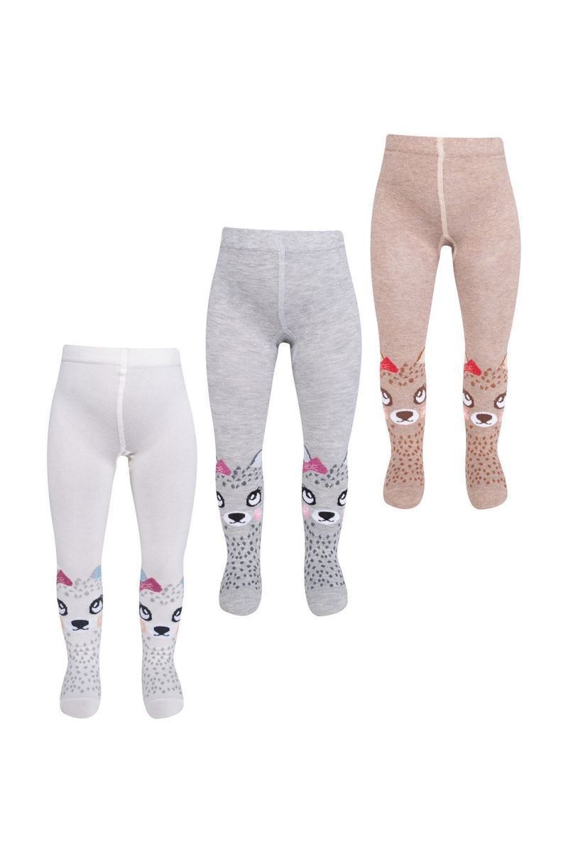 

Комплект демисезонных детских колготок для новорожденных девочек Bross Турция 3 шт. рост 62 - 68 см 17601