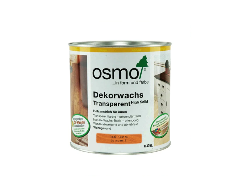 

Масло защитное OSMO DEKORWACHS TRANSPARENTE FARBTONE для древесины 3137 - Вишня 0,375л