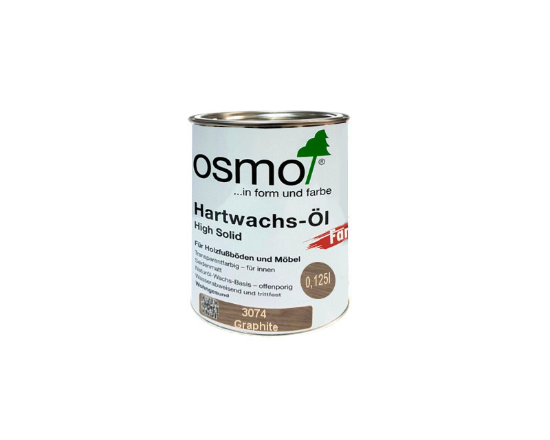 

Масло с твердым воском OSMO HARDWACHS-OL FARBIG для пола и изделий из древесины 3074 - графит 0,125л