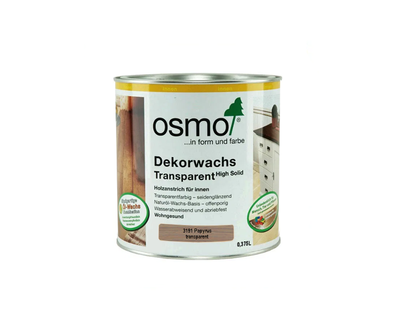

Масло защитное OSMO DEKORWACHS TRANSPARENTE FARBTONE для древесины 3191 - Папирус 0,375л