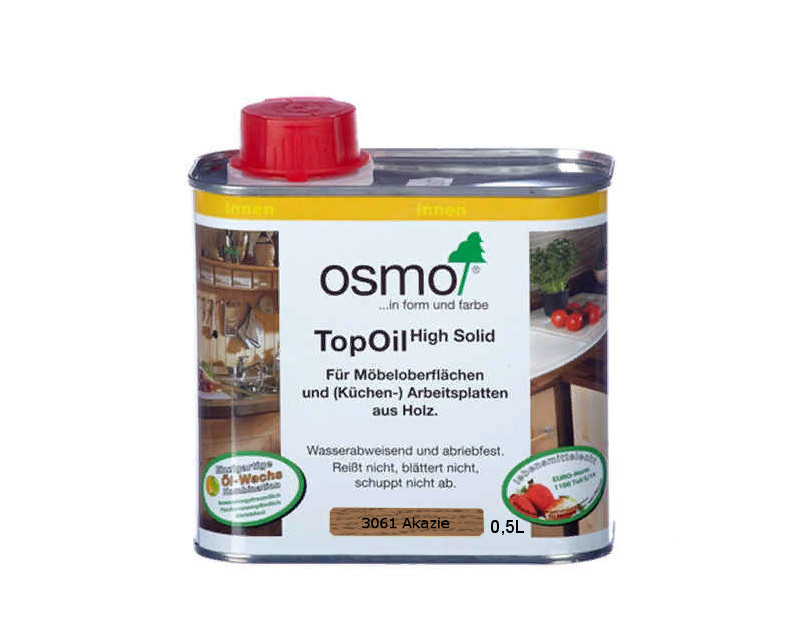 

Масло с твердым воском OSMO TOPOIL для мебели и столешниц 3061 - Акация 0,5л