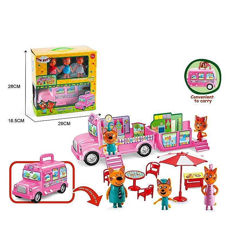

Игровой набор Toy Kingdom Три кота и Кошечка Большой фургон для путешествий 28 x 29 x 16,5 см M-8805
